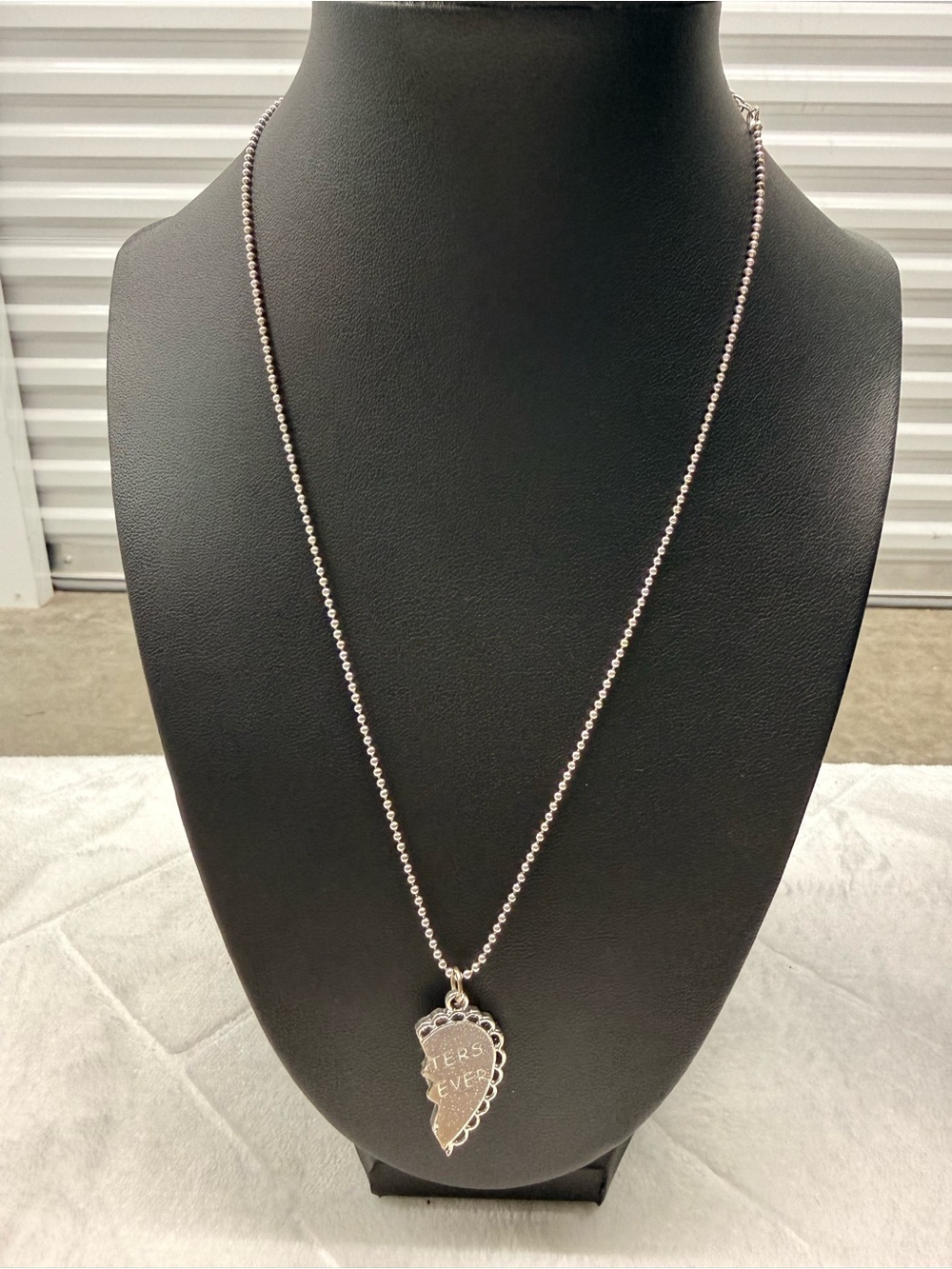 Claire's Silver-Tone Heart Pendant Necklace